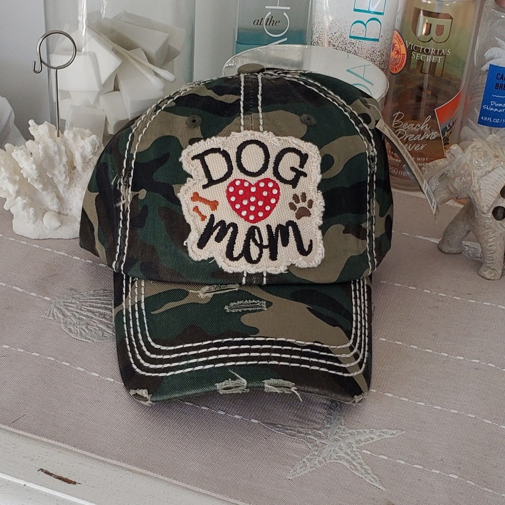 Camouflage/Heart DOG MOM baseball cap - Picture 3 of 6